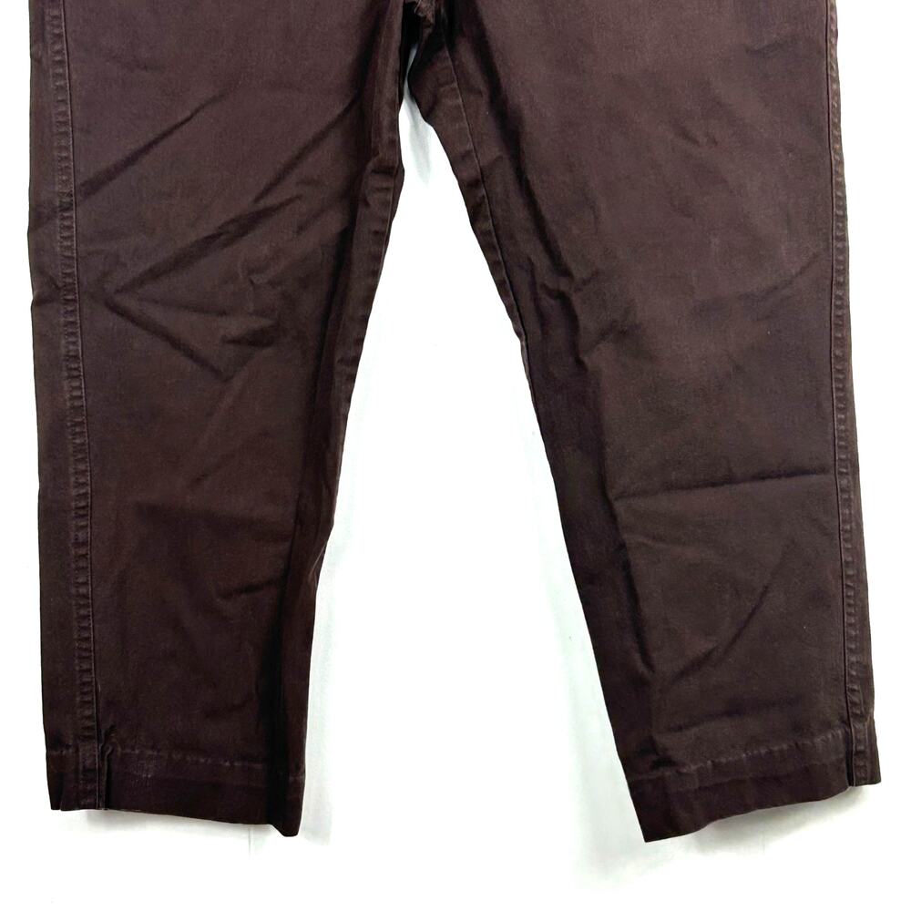 Bill Blass Jeans Womens 14 Petite Brown Straight‎ Leg Stretch Pants Capris - Picture 3 of 10